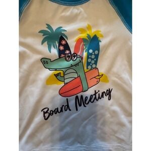 Wonder Nation Baby Boys 18M Board Meeting Alligator Rash Guard Sun Shirt BlueNWT